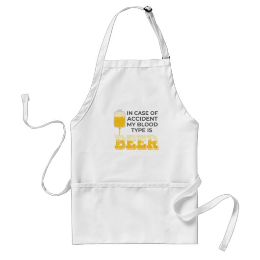 Bier Lover Gift Mein Bluttyp ist Biergeschenk Schürze (Vorne)