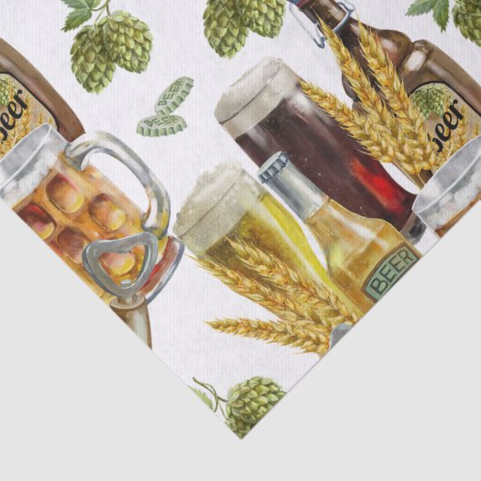 Bier Lover Wasserfarbmuster Seidenpapier (Detail)