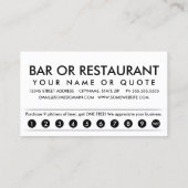 Bier: Loyalitätskarte Treuekarte (Rückseite)