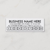 Bier. LoyalitätsLochkarte Treuekarte (Rückseite)