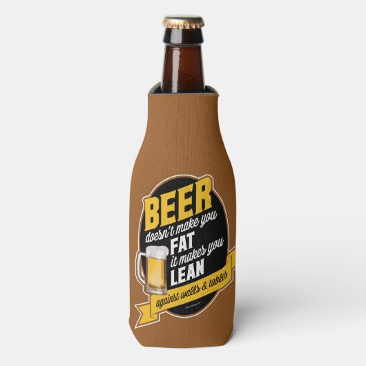Bier macht dich lean flaschenkühler (Flaschenvorderseite)