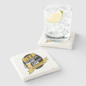 Bier macht dich lean steinuntersetzer (Seitenansicht)