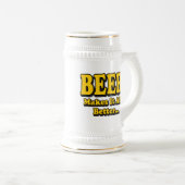Bier macht es besser - Funny Beer Lovers Slogan Bierglas (VorderseiteRechts)