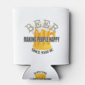 Bier macht Menschen glücklich Dosenkühler (Rückseite)