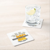 Bier macht Menschen glücklich Rechteckiger Pappuntersetzer (Vor Ort)