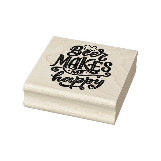 Bier macht mich glücklich gummistempel (Stempel)