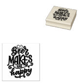 Bier macht mich glücklich gummistempel (Stempel)