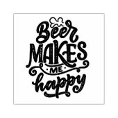 Bier macht mich glücklich gummistempel (Prägung)