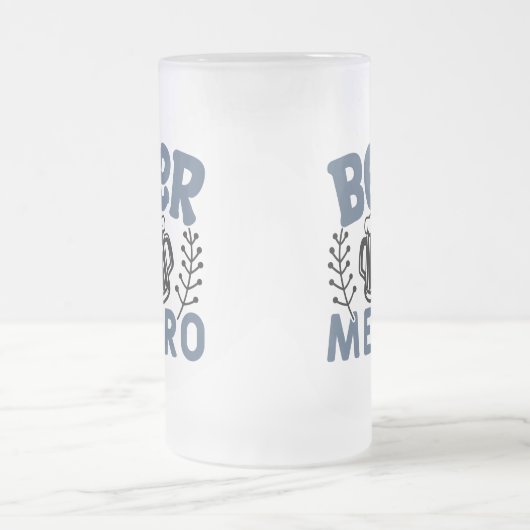 Bier Me Bro Mattierte Bier Tasse (Mittel)