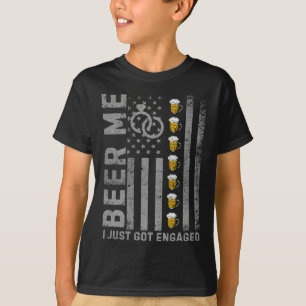 Bier Me Ich Got gerade Verlobte Vintage amerikanis T-Shirt