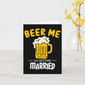 Bier Me Ich werde heiraten Groom Geschenk Bachelor Karte (Gelbe Blume)