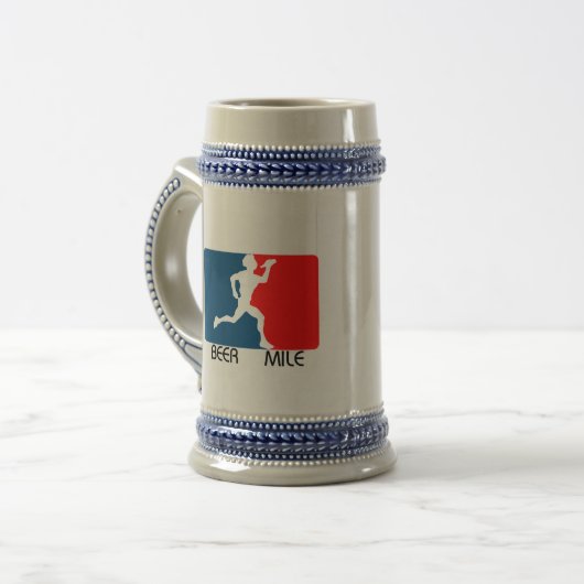 Bier-Meilen-Logo Stein Bierglas (Vorderseite Links)