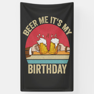 Bier mir es ist mein Geburtstag Funny Sunset Vinta Banner