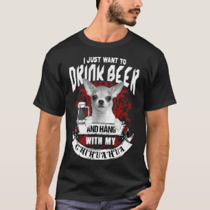 Bier mit 2 Chihuahua trinken T-Shirt