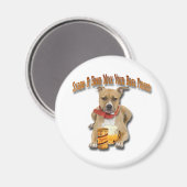 Bier mit American Staffordshire Terrier teilen Magnet (Vorderseite/Rückseite)