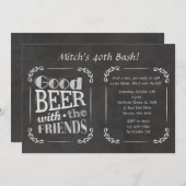 Bier mit Freunden Einladung (Vorne/Hinten)