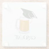 Bier mit Grad-Cap-Abschluss Glasuntersetzer (Rückseite)