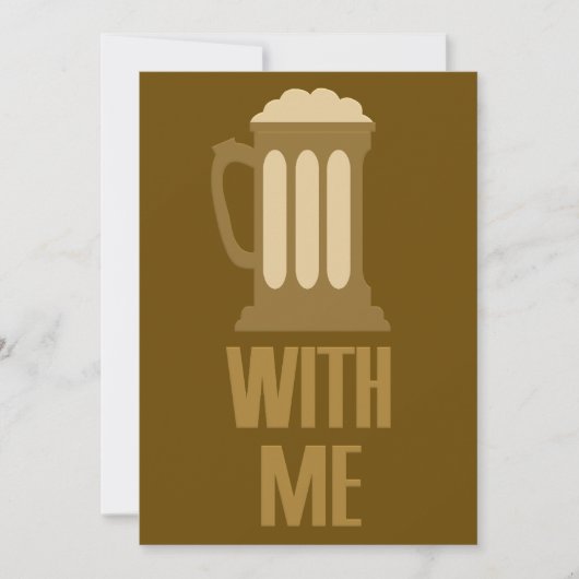 Bier mit mir individuelle Einladung (Vorderseite)