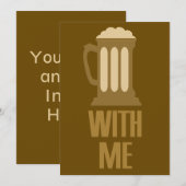 Bier mit mir individuelle Einladung (Vorne/Hinten)