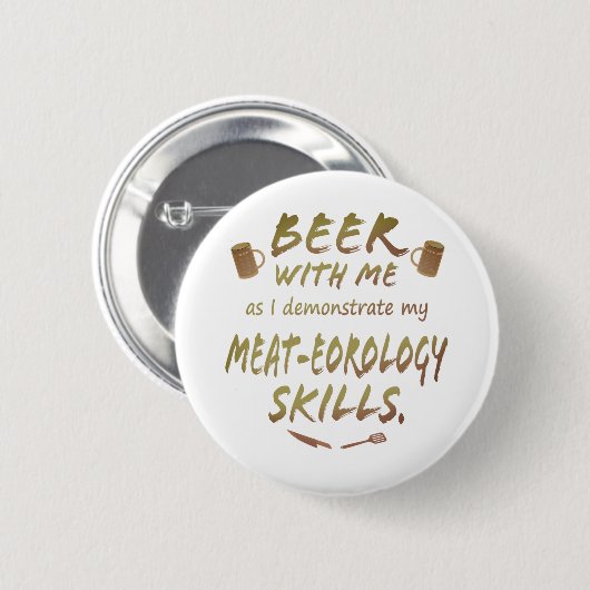Bier mit mir - Meateorologie Button (Vorne & Hinten)