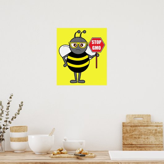 Bier mit Stopp Sign: GVO Poster (Küche)