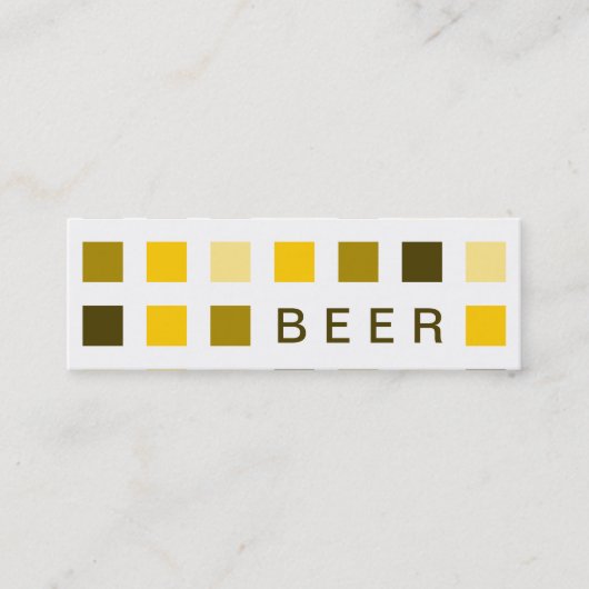 BIER (Modquadrate) Mini Visitenkarte (Vorderseite)