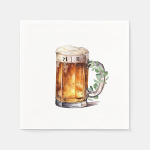 Bier Monogram Party Serviette