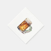 Bier-Monogramm-Party Serviette (Ecke)