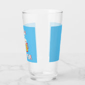 Bier Monster | Blue Background Glassware Glas (Links)