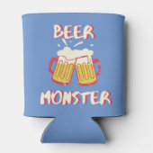 Bier Monster kann kälter werden | Hellblauer Hinte Dosenkühler (Rückseite)