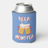 Bier Monster kann kälter werden | Hellblauer Hinte Dosenkühler (Kanne Rückseite)