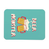 Bier Monster Magnet mit Aquamarine Hintergrund (Horizontal)