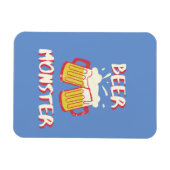 Bier Monster Magnet mit blauem Hintergrund (Horizontal)