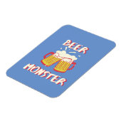 Bier Monster Magnet mit blauem Hintergrund (Linke Seite)