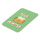 Bier Monster Magnet mit grünem Hintergrund (Linke Seite)