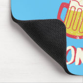 Bier Monster Mouse Mat | Blauer Hintergrund Mousepad (Ecke)