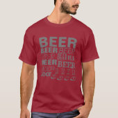BIER! Multi-Text Grau T-Shirt (Vorderseite)