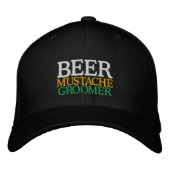 BIER MUSTACHE GROOMER BESTICKTE KAPPE (Vorderseite)