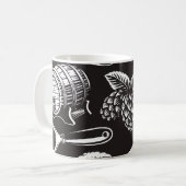 Bier nahtlos im Vintagen Stil, Backgro Kaffeetasse (Vorderseite Links)