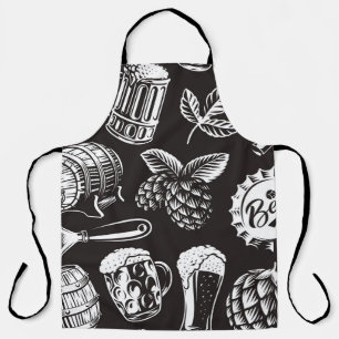 Bier nahtlos im Vintagen Stil, Backgro Schürze