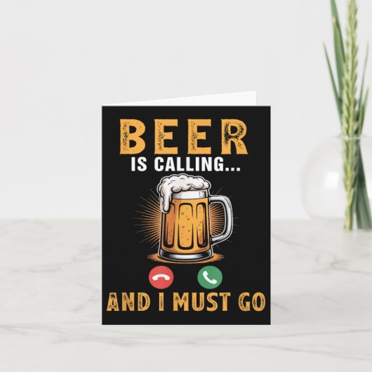 Bier nennt "Funny Joke Drinker Drinker Beer L Karte (Vorderseite)