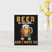 Bier nennt "Funny Joke Drinker Drinker Beer L Karte (Gelbe Blume)