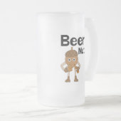 Bier Nut Text Mattiert Glass Beer Tasse (VorderseiteRechts)