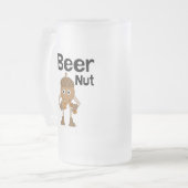 Bier Nut Text Mattiert Glass Beer Tasse (Vorderseite Links)