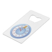 Bier O’ Clock Geldbeutel Flaschenöffner (Vorderseite Schrägansicht)