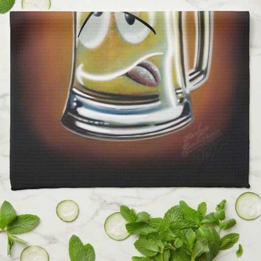 Bier O'clock! Geschirrtuch (Gefaltet)