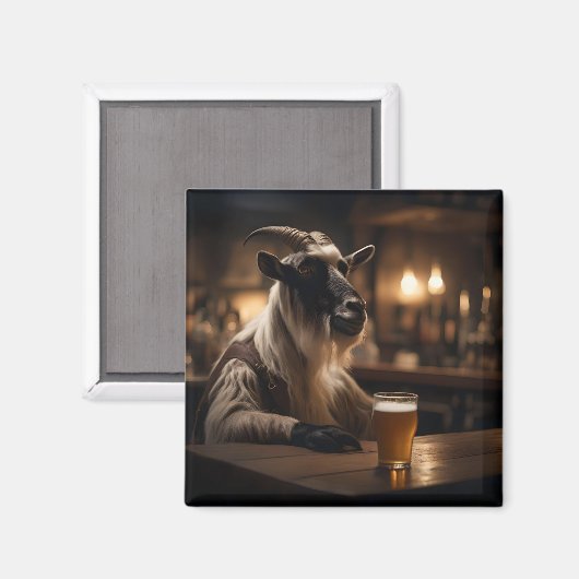 Bier Oclock Goat, Magnet (Vorderseite/Rückseite)