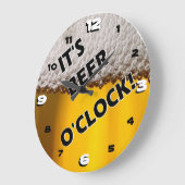 Bier O'clock Irgendwo Große Wanduhr (Winkel)