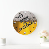 Bier O'clock Irgendwo Große Wanduhr (Zuhause)