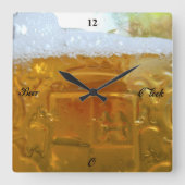 Bier O'Clock, Quadratische Wanduhr (Vorderseite)
